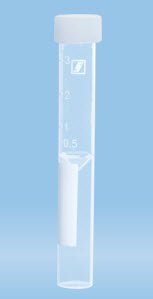 Picture of Venous Blood Collection Tube False Bottom Plain 13 X 92 mm 3.5 mL Without Color Coding Screw Cap Polypropylene Tube62.613