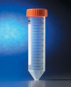 Picture of Corning® CentriStar Centrifuge Tube Conical Bottom Plain 29.1 X 114.4 mm 50 mL Orange Screw Cap Polypropylene Tube07203510