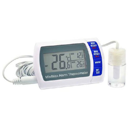 Picture of Digital Refrigerator / Freezer Thermometer with Alarm Fahrenheit / Celsius -58° to +158°F (-50° to +70°C) Bottle Probe Desk / Wall Mount Battery OperatedACC850DIGV