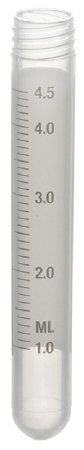 Picture of Storage and Transport Tube Round Bottom Plain 12.5 X 92 mm 5 mL Without Color Coding Without Closure Polypropylene TubeT501-5TPR
