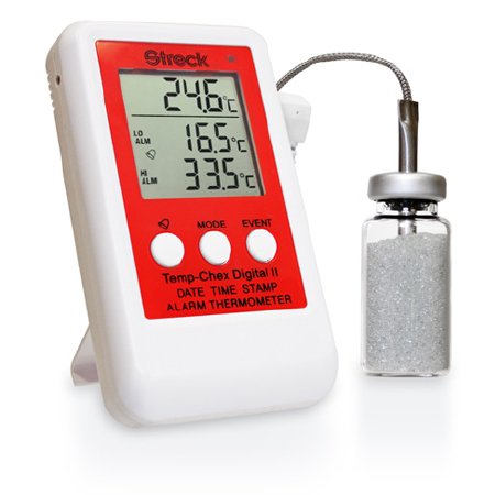 Picture of Digital Laboratory Thermometer Temp-Chex® Digital II Celsius -50° to 200°C Bottle Probe Desk / Wall / Door Mount Battery Operated240501