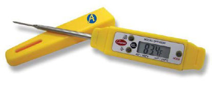 Picture of Digital Laboratory Thermometer Cooper Atkins® Fahrenheit / Celsius -40° to +392°F (-40° to +200°C) Stainless Steel Probe Handheld Battery OperatedNC0167656