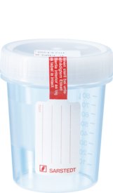 Picture of Specimen Container 57 X 76 mm Polypropylene 100 mL (3.4 oz.) Screw Cap Unprinted Sterile75.562.105