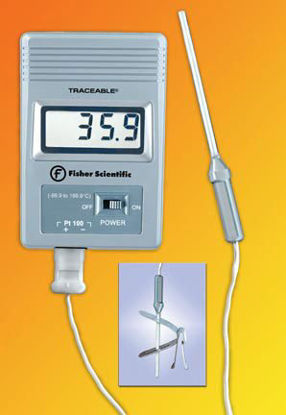 Picture of Digital Freezer Thermometer Fisher Scientific™ Traceable® Celsius -99.9° to +199.9°C Platinum RTD Sensor Multiple Mounting Options Battery Operated15077961