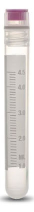 Picture of Cryovial® Cryogenic Tube Round Bottom Plain 12.5 X 90 mm 5 mL Without Color Coding Screw Cap Polypropylene TubeT311-5