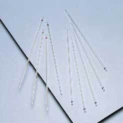 Picture of Kimble® Chase Capillary Blood Collection Tube Micro-hematocrit Ammonium Heparin Additive 1.6 X 150 mm 250 µL Red Stripe Without Closure Glass Tube42E603