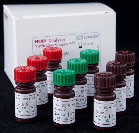 Picture of General Chemistry Verification Samples with CRP NOD® Multiple Analytes 3 Levels 3 Vials X 3 Levels X 0.5 mLALCV-G14133-050
