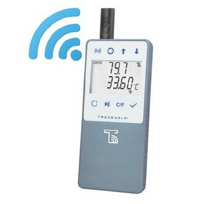 Picture of Datalogging Digital Thermometer / Hygrometer with Alarm TraceableLIVE® Fahrenheit / Celsius 32° to 131°F (0 to 55°C) Ambient Sensor Multiple Mounting Options Battery Operated18000-29