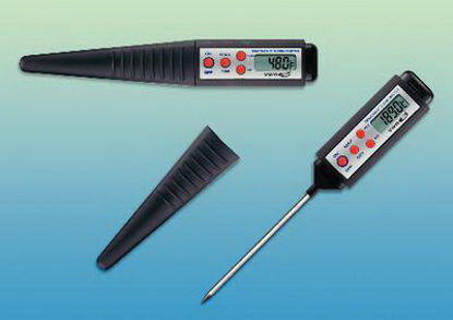 Picture of Digital Laboratory Thermometer VWR® Traceable® Fahrenheit / Celsius -58° to 572°F (-50° to 300°C) Stainless Steel Probe Battery Operated61161-368
