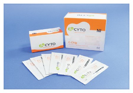 Picture of Hemacytometer 0.062 X 1 X 2.95 Inch, 10 µL, 0.16 cm Thickness, Neubauer Improved Grid, Disposable22600101