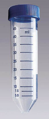 Picture of Falcon® Centrifuge Tube Conical Bottom Plain 30 X 115 mm 50 mL Blue Screw Cap Polypropylene Tube1443222