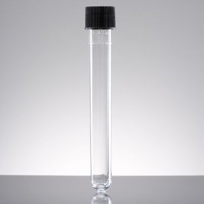 Picture of Falcon® Test Tube Round Bottom Plain 16 X 125 mm 16 mL Black Screw Cap Polystyrene Tube1495942