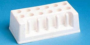 Picture of Drying Rack 12 Place 18 to 20 mm Tube Size White 8 X 4 X 2-3/8 Inch14781A