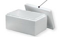 Picture of Insulated Shipper ThermoSafe® 5-7/8 X 7 X 8 Inch For Safe Storage and Delivery of Refrigerated or Frozen Materials (Pharmaceuticals, Laboratory Specimens, Serums, Vaccines, Human Organs, Culture Packs, Nuclear and Isotope Materials)411