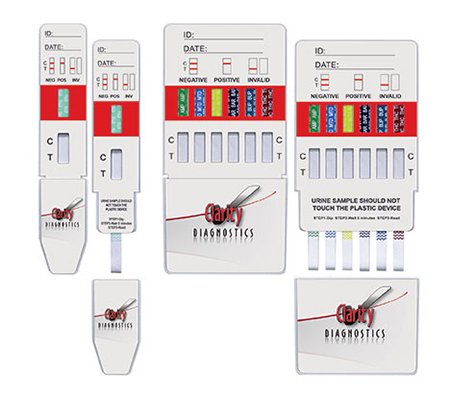 Picture of Drugs of Abuse Test Clarity® 5-Drug Panel AMP, COC, OPI2000, PCP, THC Urine Sample 25 TestsCD-DOA-154