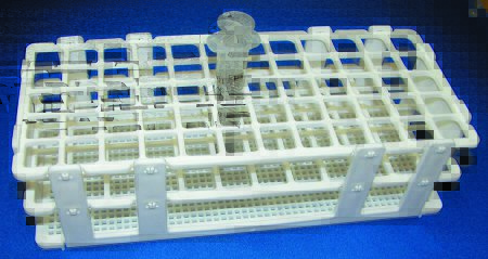 Picture of RACK, SYRINGE 10CC STACKABLE AOTOCLAVABLE PLAS WHT SHIPRT3-S-R10