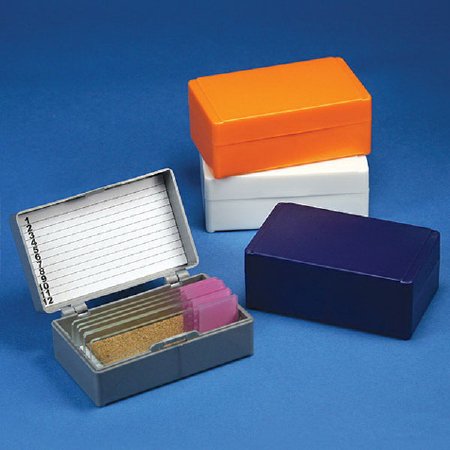 Picture of Slide Storage Box Globe® Scientific Gray ABS Plastic / Cork 12 Slide Capacity513072A