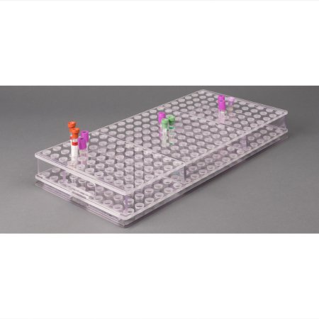 Picture of Carrier Rack Blood Tube Rack 200 Place 17 mm Tube Size Clear 2-1/2 X 10 X 20-3/4 InchBLDTUBE200