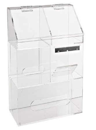 Picture of Workstation Storage Bin Clearly Safe® 5-2/5 X 10--1/2 X 17-1/3 Inch, Clear For Holding and Storage of Lab DisposablesHS234523