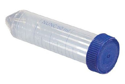 Picture of Nunc™ Centrifuge Tube Conical Bottom Plain 50 mL Without Color Coding Screw Cap Polypropylene Tube339653