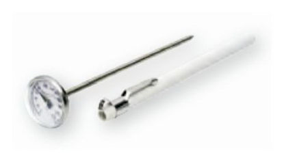 Picture of Bi-Metallic Dial Thermometer Durac® Fahrenheit 0° to 220°F (-10° to +110°C) Stainless Steel Probe Insertable Does Not Require Power13201580