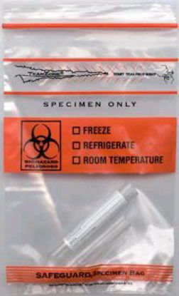 Picture of Specimen Transport Bag with Document Pouch 6 X 9 Inch Polyethylene Zip Closure Biohazard Symbol / Storage Instructions NonSterile4920