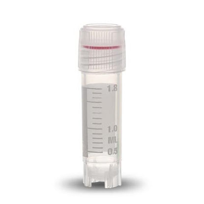 Picture of Cryovial® Cryogenic Tube Round Bottom Plain 12.5 X 47 mm 2 mL Without Color Coding Screw Cap Polypropylene TubeT308-2A