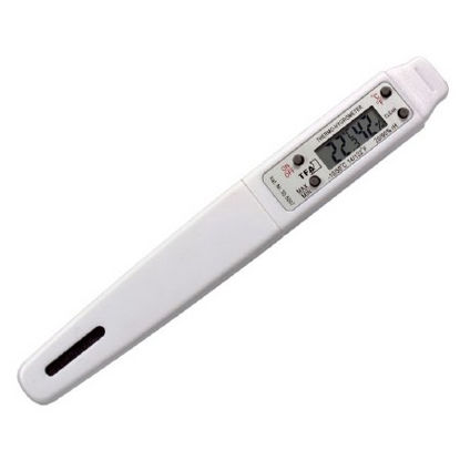 Picture of Pocket Thermometer / Hygrometer Fahrenheit / Celsius 32° to 120°F (0° to 50°C) Internal Sensor Handheld Battery OperatedACC9237TH