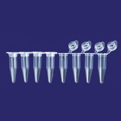 Picture of TempAssure PCR Tube Strip Conical Bottom Plain 0.2 mL Without Color Coding Snap Cap Polypropylene Tube14023900