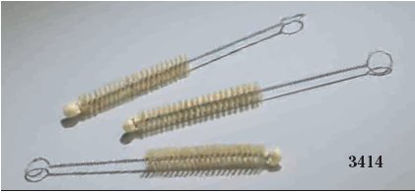 Picture of Test Tube Brush Grafco® 6 Inch L, 1/2 X 3 Inch, White Bristles, Small Bore, Galvanized Wire Handle3414