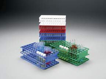 Picture of Test Tube Rack Nalgene™ Unwire™ 72 Place 13 to 16 mm Tube Size Red 2-1/5 X 4 X 7-4/5 Inch14809133