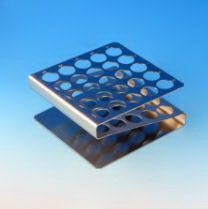 Picture of Z-Shape Test Tube Rack 25 Place 12 to 13 mm Tube Size Metallic 1-1/2 X 4-1/4 X 4-1/2 Inch457100