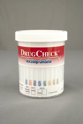Picture of Drugs of Abuse Test DrugCheck® NxStep OnSite 8-Drug Panel AMP, BAR, BZO, COC, mAMP/MET, OPI, PCP, THC Urine Sample 25 Tests60800