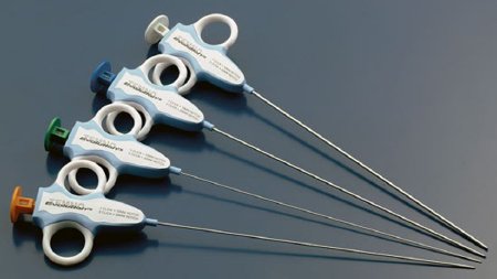 Picture of Soft Tissue Biopsy Needle Temno Evolution® 14 Gauge 15 cm Length White Beveled TipTT1415