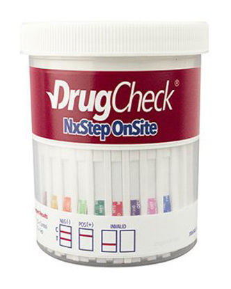 Picture of Drugs of Abuse Test DrugCheck® NxStep OnSite 11-Drug Panel AMP, BAR, BUP, BZO, COC, mAMP/MET, MTD, OPI300, OXY, PCP, THC Urine Sample 25 Tests61104