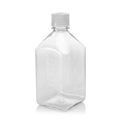Picture of General Purpose Bottle Nalgene™ Narrow Mouth / Square Polycarbonate / Polypropylene 1,000 mL (32 oz.)2015-1000