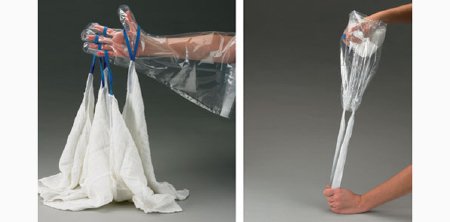 Picture of Sponge Counting Glove Safe-T-Count® 6.5 X 16 X 13 Inch, Clear, 100 per Box3200