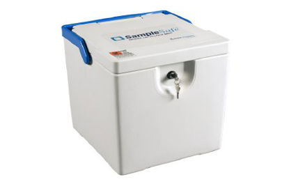 Picture of Specimen Storage / Transport Box SampleSafe™ 12 X 12-1/2 X 13-1/2 Inch Metal 868 Inch³ Capacity00-071-009-000