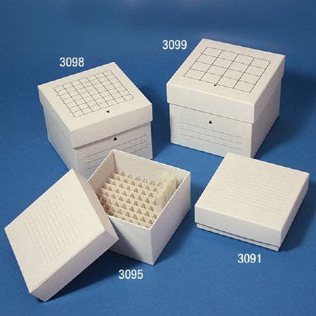 Picture of Cardboard Storage Box 115 X 134 X 134 mm, 49-Place (7 X 7), White For 15 mL Centrifuge Tubes3098