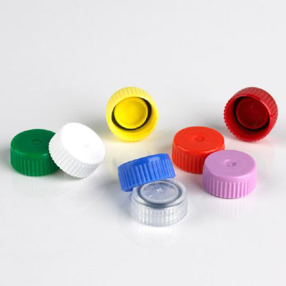 Picture of Tube Closure Polypropylene Screw Cap Red For Globe Scientific Screw Cap Microcentrifuge Tubes NonSterile111671R