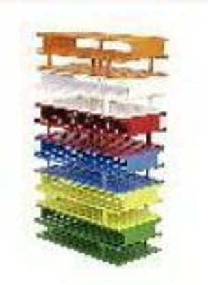 Picture of 3-Tiered Test Tube Rack Nalgene™ Unwire™ 13 mm Tube Size Green 2-1/4 X 4 X 8 Inch60914-649