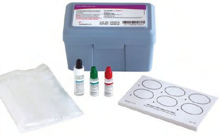 Picture of Rapid Test Kit Cardinal Health™ Color Mono Agglutination Test Infectious Mononucleosis Serum / Plasma Sample 50 TestsB1077-9