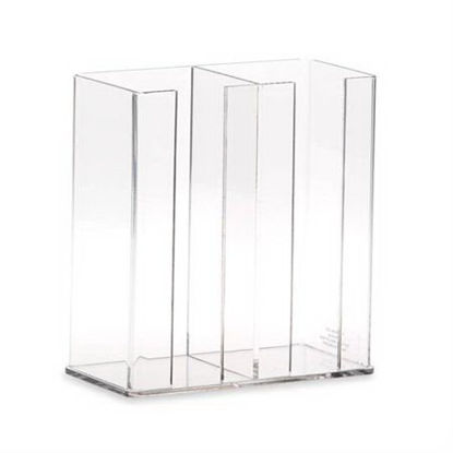 Picture of Media Plate Holder Rack 4 X 8 X 9 Inch Clear Acrylic 2 Place Capacity7121