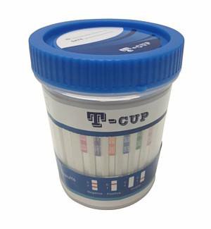 Picture of Drugs of Abuse Test T-Cup® 12-Drug Panel AMP, BAR, BZO, COC, mAMP/MET, MDMA, MTD, OPI300 / MOP, OXY, PCP, TCA, THC Urine Sample 25 TestsTDOA-7125