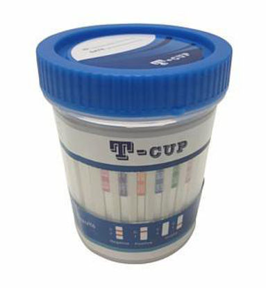 Picture of Drugs of Abuse Test T-Cup® 12-Drug Panel AMP, BAR, BZO, COC, mAMP/MET, MDMA, MTD, OPI300 / MOP, OXY, PCP, TCA, THC Urine Sample 25 TestsTDOA-7125