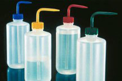 Picture of Wash Bottle Nalgene™ 16 oz., Blue, Translucent, Low-Density Polyethylene, Polypropylene Screw Closure, Leak Proof0340917E