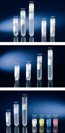 Picture of Nunc™ Cryogenic Tube Round Bottom, Star Foot Style Plain 12.5 X 49 mm 1.8 mL Without Color Coding Screw Cap Polypropylene Tube12565171N
