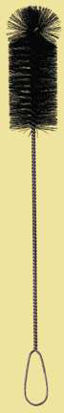 Picture of Nessler Tube Brush Fisherbrand® 20 Inch L, Bristle: 2.38 OD X 6 L Inch, Black, Nylon, Radial, Double-Fan Tip, Full Bristles, Galvanized Wire Handle Low-Form Tube03621B