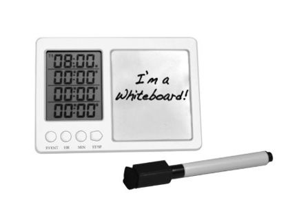 Picture of Timer with Whiteboard Count Up or Down to 24 Hours and 59 Minutes, 4 Timer Channels120365