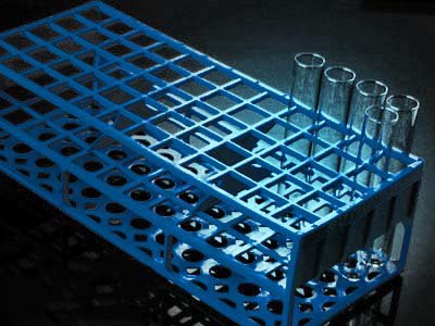 Picture of Test Tube Rack 40 Place 21 mm Tube Size Blue 70 X 101 X 246 mm187-6C